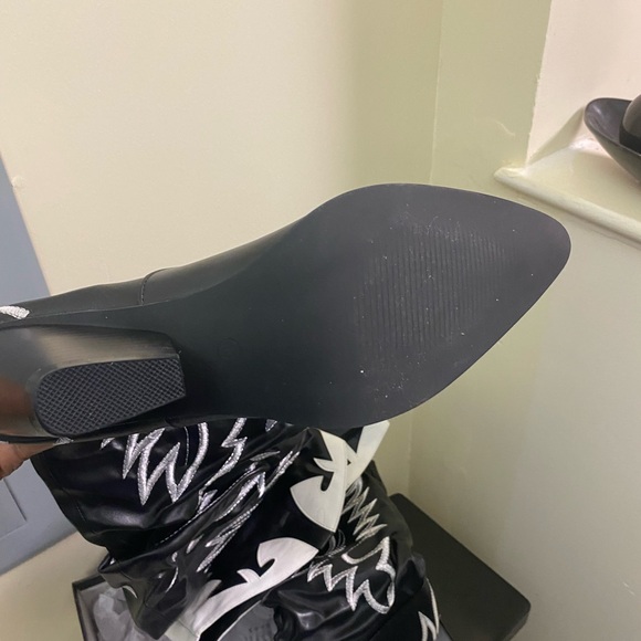 Cape Robbin Black and Silver Over the Knee Boots - Picture 7 of 8